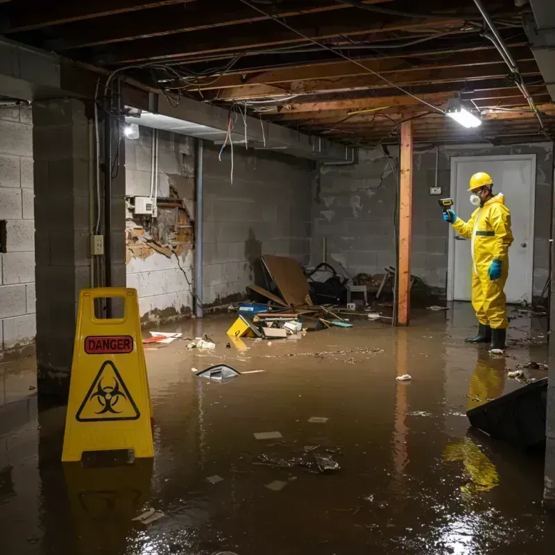 Flooded Basement Electrical Hazard in Marietta, WA Property